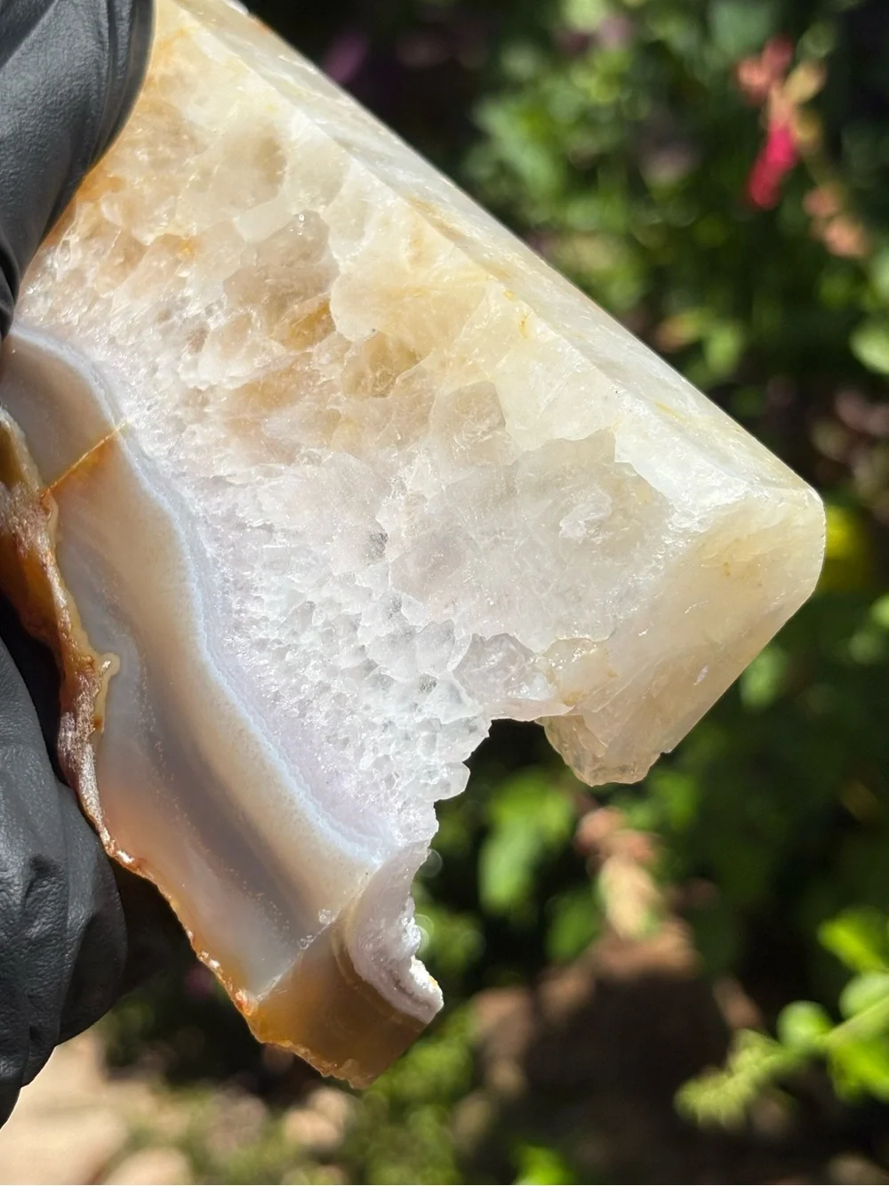 1.48 Pounds - Druzy Quartz x Chalcedony Large Crystal Tower with Imperfections
